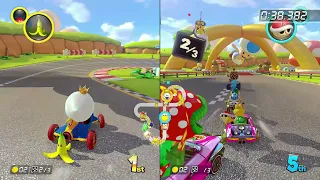 Golden Dash Cup - Mario Kart 8 Deluxe (Switch) DLC Cup Splitscreen (Koopa Troopa vs Toad)