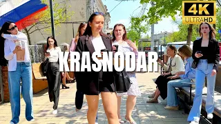 HERE IS THE REAL RUSSIA NOW 🇷🇺 Vibes of the streets of Krasnodar! Walking tour - With Captions ⁴ᴷ