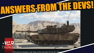 War Thunder - ANSWERS FROM THE DEVS! SPALLING, M1 ABRAMS BUFF, 12.7 BR for AIRCRAFT & MORE!