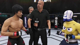 Bruce Lee vs. SpongeBob (EA Sport UFC 3) - CPU vs. CPU - Crazy UFC 👊🤪