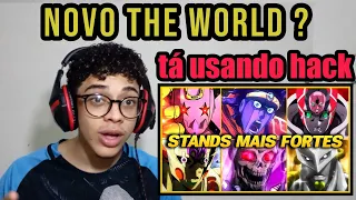 REAGINDO a OS 10 STANDS MAIS PODEROSOS DE JOJO'S BIZARRE ADVENTURE | Player Solo •Awgustin•