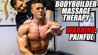 *PAINFUL* BODYBUILDER MASSAGE THERAPY 10 DAYS OUT