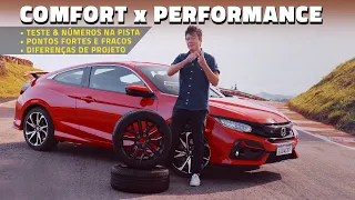 CIVIC SI TURBO NA PISTA! Teste de pneus, Comfort x Performance: quais as diferenças?