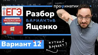 Профильный ЕГЭ 2023 математика Ященко. Вариант 12