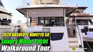 2020 Absolute Navetta 58 Yacht - Walkaround Tour - 2020 Miami Yacht Show