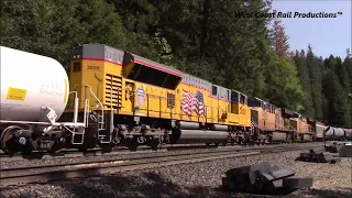 [HD] Chasing Trains on Donner Pass: UP 3000, NS and KCS Power, and More! (04/09/22)