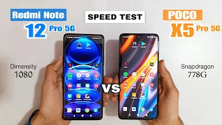 Redmi Note 12 Pro 5G vs Poco X5 Pro 5G Speed Test Comparison | Redmi Vs Poco 😱