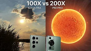 Huawei P60 Pro vs Galaxy S23 Ultra Live Max Zoom Test Comparison | Sun