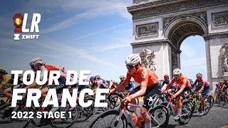 Chaotic Sprint for First Yellow Jersey | Tour de France Femmes avec Zwift Stage 1 2022