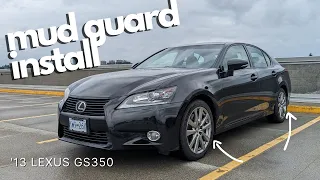 lexus gs350 mud guard install