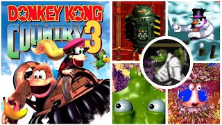 [Donkey Kong Country 3: Dixie Kong's Double Trouble!] All Boss Battles + Ending!!