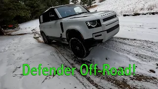 Offroading a Land Rover Defender day after Christmas!