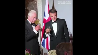 Britain's King Charles, Macron raise toast at banquet in Versailles palace