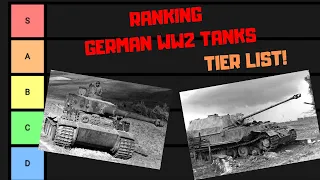 German World War 2 Tanks RANKED - TIER LIST