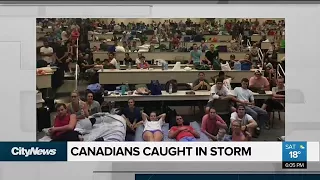 Canadians caught in the storm