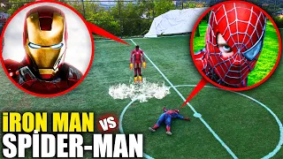 IRON MAN vs SPİDERMAN FİGHT ! - GERÇEK HAYATTA DRONE KAMERASINA YAKALANDI !! 😱