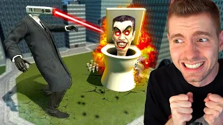 Batalhando com CameraMan vs Skibidi Toilet GIGANTE!