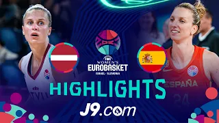 Latvia 🇱🇻 vs Spain 🇪🇸 | J9 Highlights | FIBA #EuroBasketWomen 2023