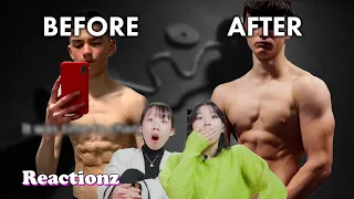 Korean Girls React To Skinny To Bulk Transformations | 𝙊𝙎𝙎𝘾