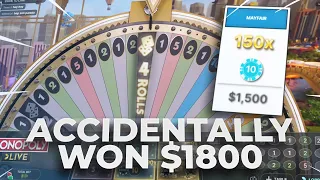 HOW I ACCIDENTALLY WON $1800+ | MONOPOLY LIVE!