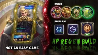 TIGREAL 100% HP REGENERATION | Tigreal Best Build | MLBB