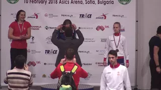 F 60 m Medal Ceremony Balkan Indoor U20 Championships Sofia 10 February 2018