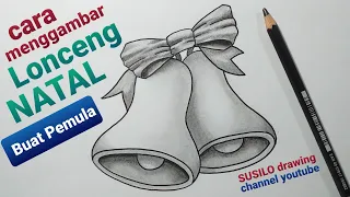 Menggambar LONCENG NATAL Buat Pemula || Menggambar Sinterklas