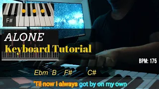 Alone (Heart) | Keyboard/Piano Lyrics Chords Tutorial | How to Play