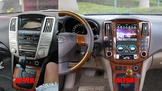 How to install LEXUS RX300 330 tesla style Android 9.0 head unit
