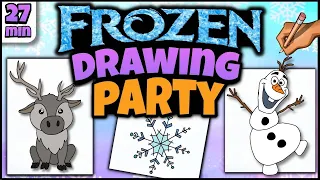 ❄️How to Draw Frozen ☃️ Drawing Party ❄️ Art for Kids