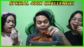 SPESIAL 400K! Challenge Makan Ayam Richeese Pedas Sambil QNA