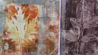 Leaf Collage Prints~Gelli Plate~Tutorial~Soul of an Artist Dig #35