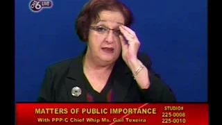 Matters of Public Importance with PPP/C Chief Whip Gail Teixeira February 9th 2017