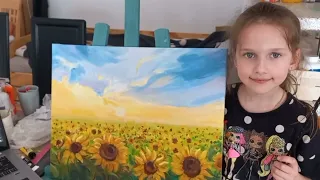 Sunflowers Малюємо соняшники