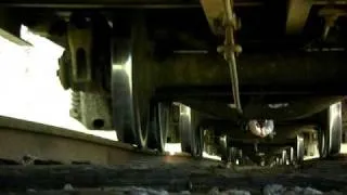 Train runs over camera