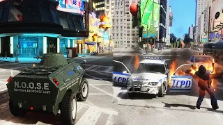 GTA 4 - TANK VS POLICE | Insane physics