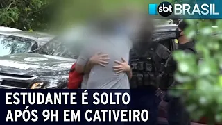 Estudante de medicina é solto após ficar 9 horas em cativeiro | SBT Brasil (18/02/22)