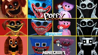 Poppy Playtime Chapter 3 ALL Jumpscares vs Garry's Mod vs Minecraft