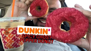 NEW Dunkin’ SPICY Ghost Pepper Donut 🌶🍩 Mini Mukbang Review