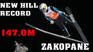 New Hill Record in Zakopane Yukiya Sato 147,0m