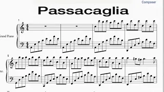 PASSACAGLIA - 帕薩卡利亞舞曲  / sheet music