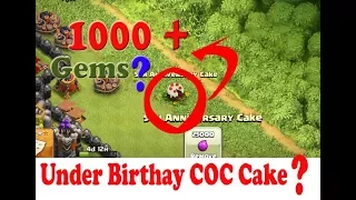 1000 Free Gems Under  Fifth Birth Day Anniversary Cake Of Clash Of Clans Really?