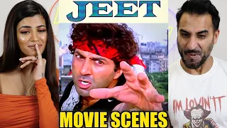 JEET SCENE - REACTION!! | Sunny Deol, Karisma Kapoor, Salman Khan