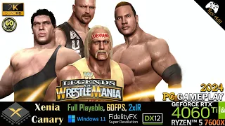 WWE Legends of WrestleMania PC Gameplay | Xenia Canary | Playable | 2k60FPS | Xbox 360 Emulator