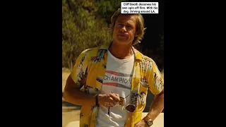 Once Upon a Time in Hollywood scene - Cliff Booth Tire Stabbed