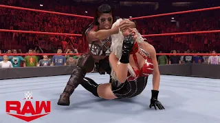 WWE 2K22 RAW SCARLETT (W/SHOTZI) VS EMBER MOON