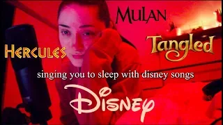 DISNEY SING YOU TO SLEEP ASMR (hercules, tangled, mulan, pocahontas & more)