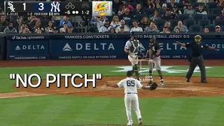 Laz Díaz called off Nestor Cortes quick pitch, Giancarlo Stanton hits a rocket home run!!!