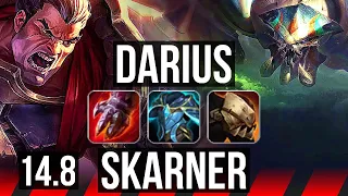 DARIUS vs SKARNER (TOP) | Legendary, 14/3/10, 700+ games | EUW Master | 14.8