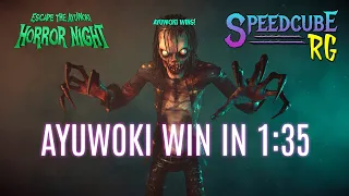 Ayuwoki win in under 1:35 (1 vs. 1 match) - Escape the Ayuwoki Horror Night gameplay